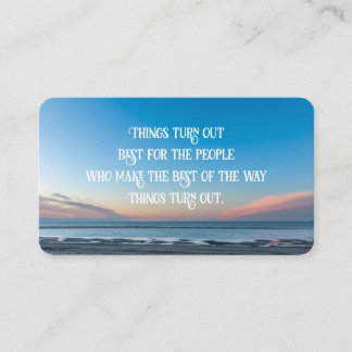 Carte De Visite Attitude positive motivation citation vie coaching