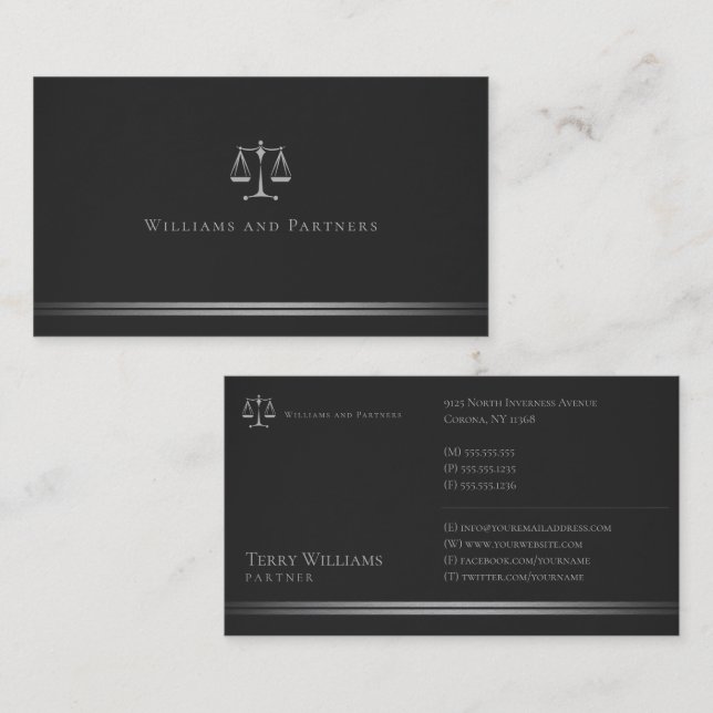CARTE DE VISITE ATTORNEY | (Devant / Derrière)
