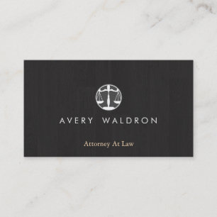 Carte De Visite Attorney at Law Modern Black