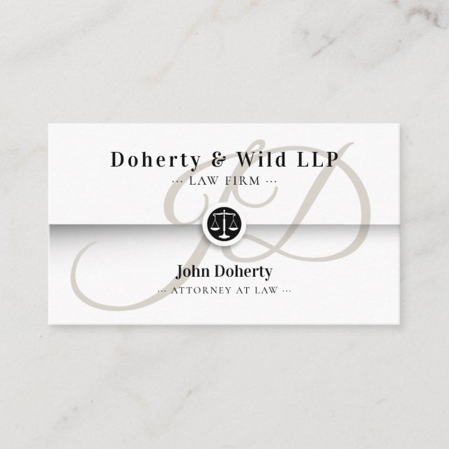 Carte De Visite ATTORNEY | Barèmes juridiques de la justice (Devant)