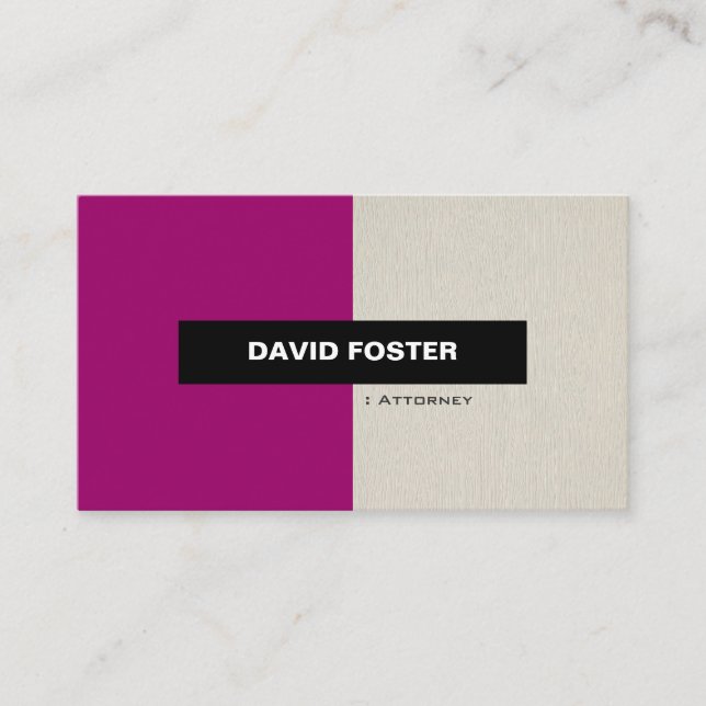 Carte De Visite Attorney - Simple élégant (Devant)