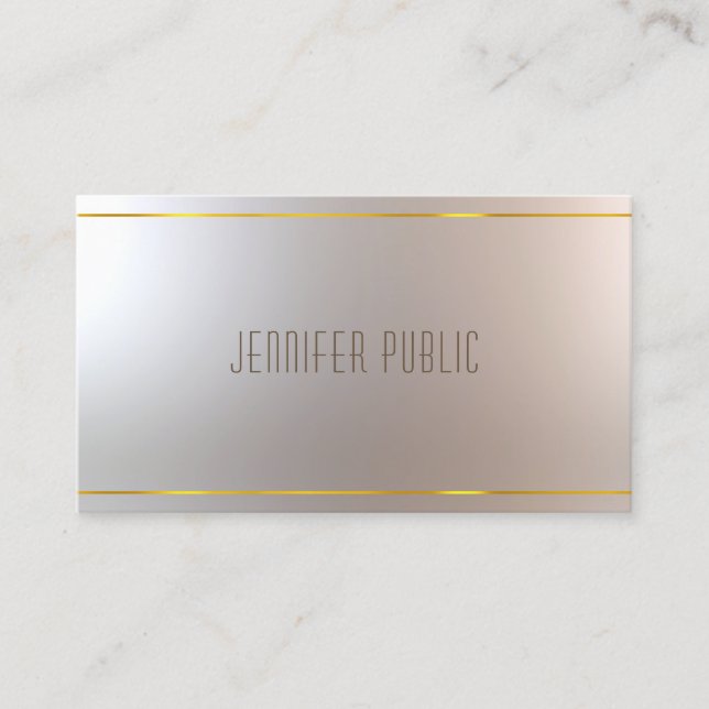 Carte De Visite Attrayant Design Moderne Glamour Professionnel (Devant)