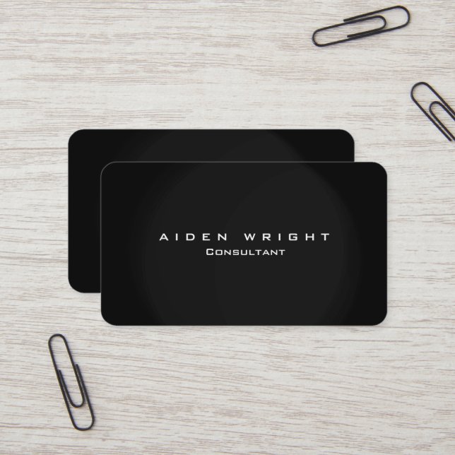 Carte De Visite Attrayant Gris Design Moderne Minimaliste (Devant/Arrière en situation)