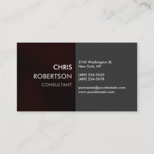 Carte de visite attrayant rouge simple avec du