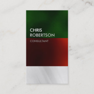 Carte de visite attrayant rouge vert vertical