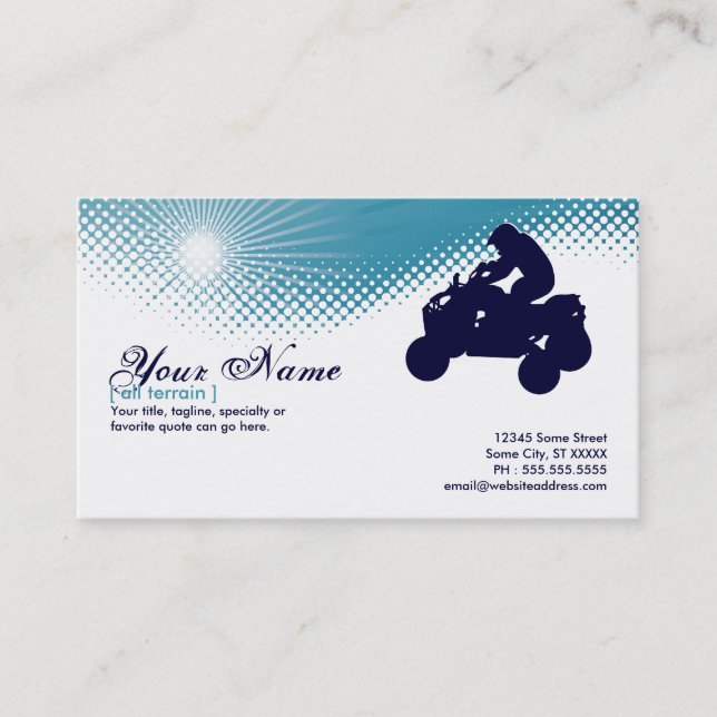Carte De Visite atv extrèmement haut (Devant)