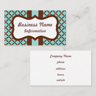 Carte de visite au chocolat Aqua