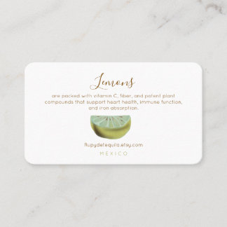 Carte de visite au citron