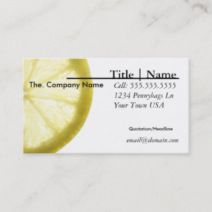 Carte de visite au citron