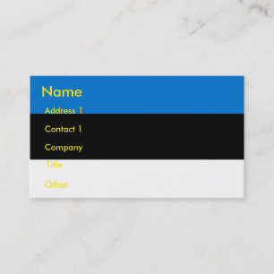 Carte de visite au drapeau estonien