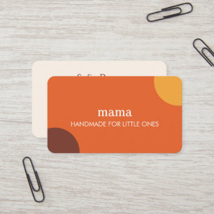 Carte de visite audacieuse rétro mignonne maman