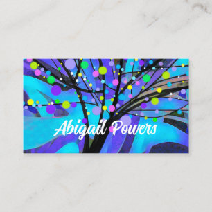 Carte De Visite audacieux art moderne abstrait coloré