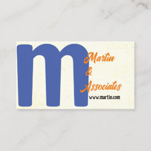 Carte De Visite audacieux minimaliste bleu et orange moderne