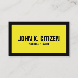 Carte de visite audacieux noir/jaune