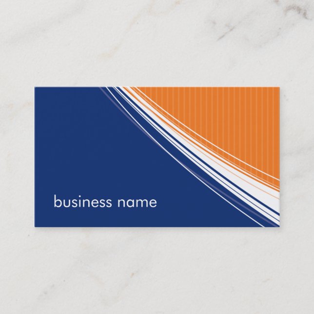 CARTE DE VISITE audacieux pizzazz bleu orange (Devant)