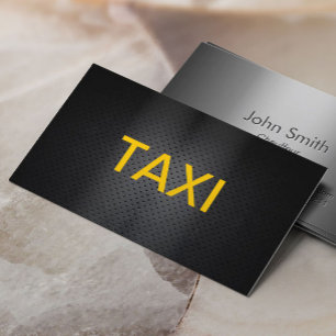 Carte de visite audacieux professionnel de taxi