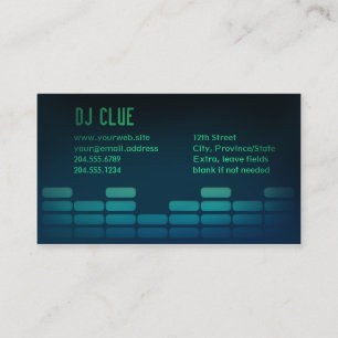 Carte de visite audio d'EQ/mélangeur/DJ