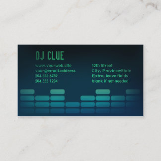 Carte de visite audio d'EQ/mélangeur/DJ
