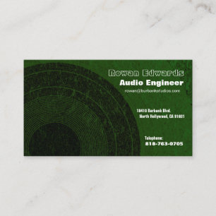 Carte de visite Audio Engineer