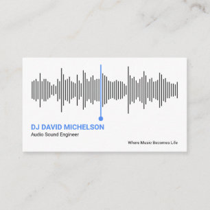 Carte De Visite Audio Sound Wave Professional Deejay