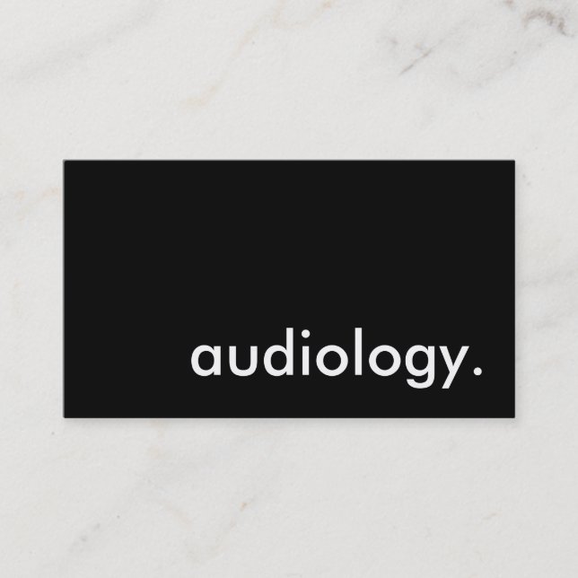 Carte De Visite audiologie. (Devant)