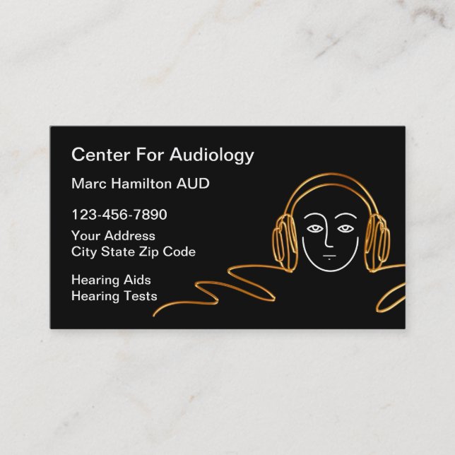 Carte De Visite Audiologie Classique Et Aides Auditives  (Devant)