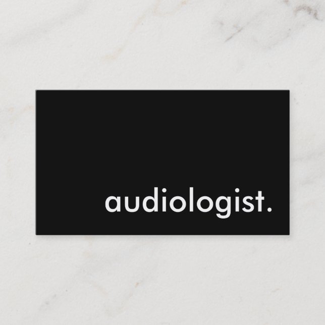 Carte De Visite audiologiste. (Devant)