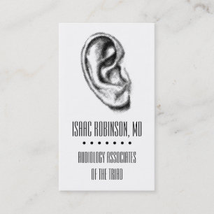 Carte de visite audiologiste à demi-teinte