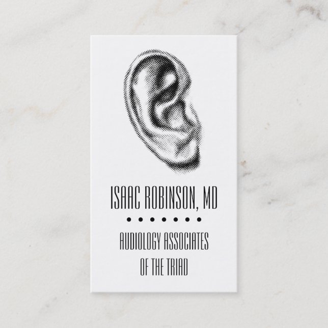Carte de visite audiologiste à demi-teinte (Devant)