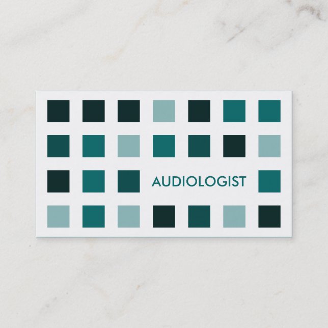 Carte De Visite AUDIOLOGISTE (carrés mod) (Devant)