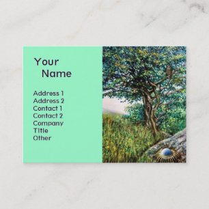 Carte De Visite AURORA / ARBRE MAGIQUE, vert, bleu