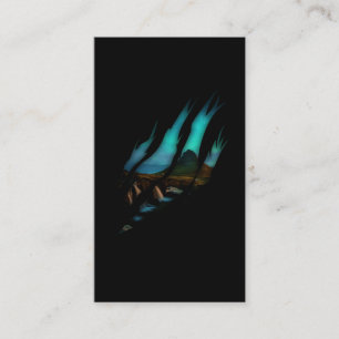 Carte De Visite Aurora Borealis Torn Nuit Alaska