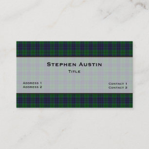 Carte De Visite Austin Tartan Plaid personnalisé