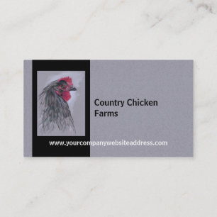 Carte De Visite Australorp noir Hen