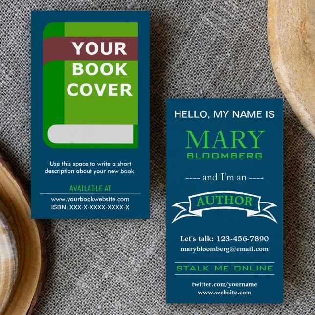 Carte de visite auteur de couverture de livre prom (Créateur téléchargé)