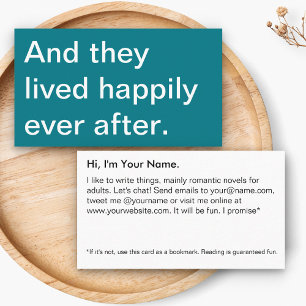 Carte De Visite Auteur de promotion de livre romancier