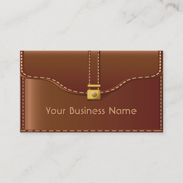 Carte De Visite Auteur de sacs en cuir Hipster (Devant)