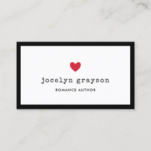 Carte De Visite Auteur de Sweet Red Heart Romance