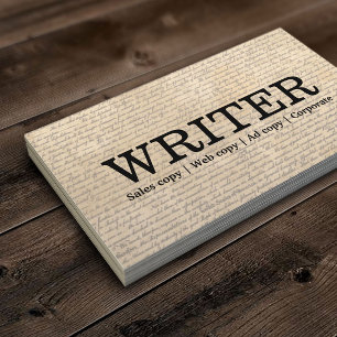 Carte De Visite Auteur travaillant en indépendant de vieux