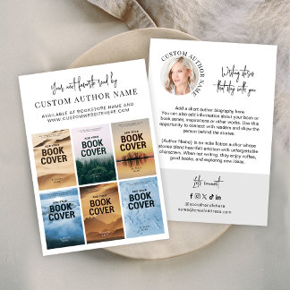 Carte De Visite Author Book Series Marketing Custom Photo Collage