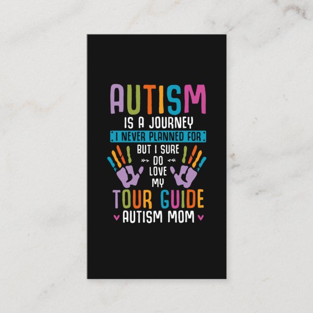 Carte De Visite Autism Mom Family Support Autistic Children (Devant)