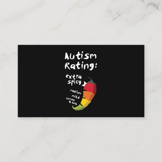 Carte De Visite Autisme Classement T-shirt extra épicé (Devant)