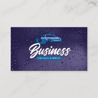 Carte De Visite Auto Detailing Services Car Wash Water Drop