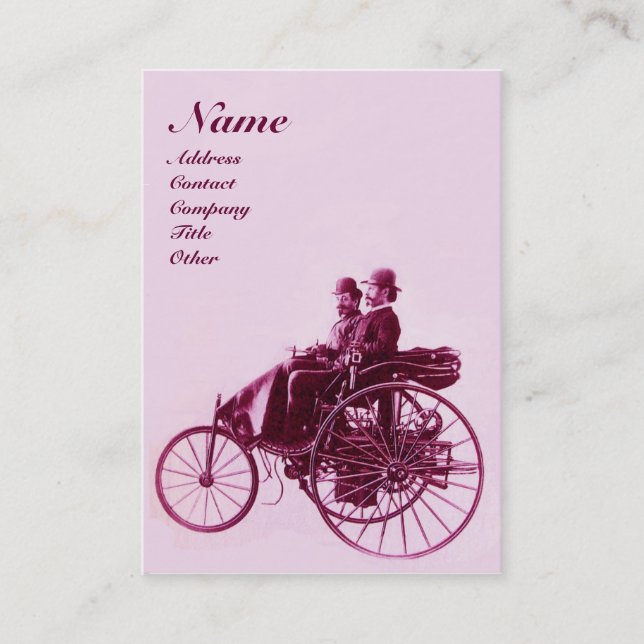 Carte De Visite AUTO REPAIR AUTOMOGRAM rose violet rouge (Devant)