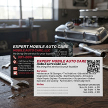 Auto Repair & Car AC Specialist Custom Logo QR Cod