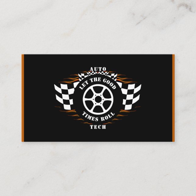 Carte De Visite Auto Technicien Mécanicien Automobile Industrie au (Devant)