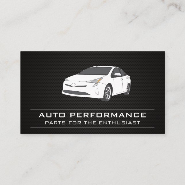 Carte De Visite Auto White | Fibre de carbone (Devant)