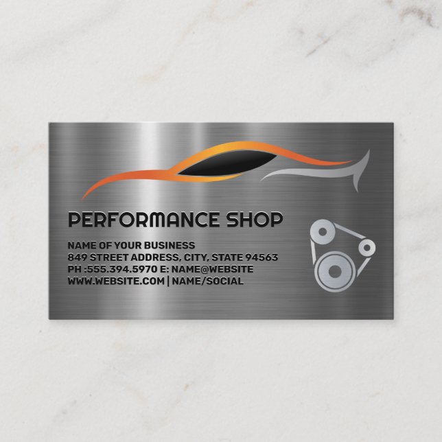 Carte De Visite Autobodie | Pièces d'atelier de performance (Devant)