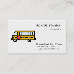 Carte De Visite Autobus scolaire
