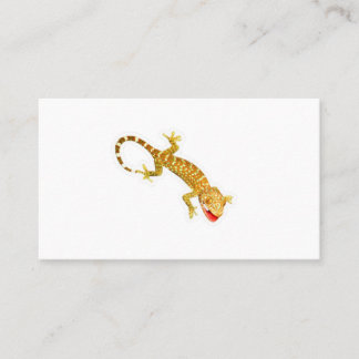 Carte De Visite Autocollant Gecko Tokay Exotique Vivant - Tache Co